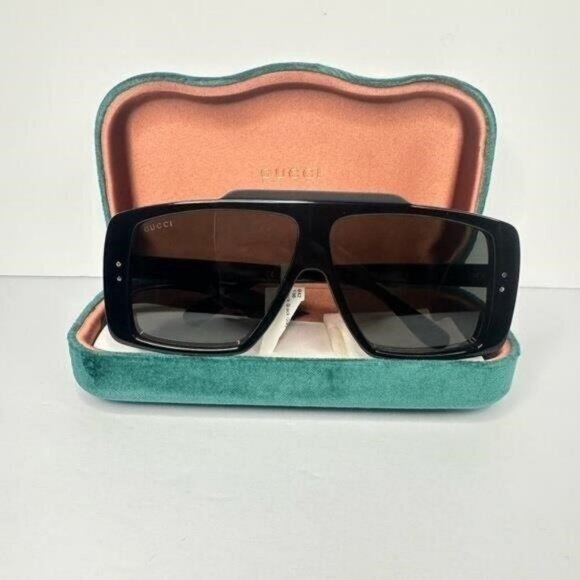 💯 - Authentic Gucci Grey Shield Unisex Sunglasses GG1369S 001 - Picture 7 of 11